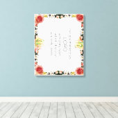 Scriptpsalm 9, Floral Canvas Afdruk (Insitu (Houten vloer))
