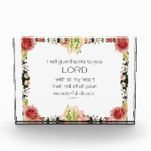 Scriptpsalm 9, Floral Fotoblokken (Voorkant)