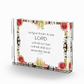 Scriptpsalm 9, Floral Fotoblokken (Rechts)