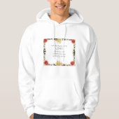 Scriptpsalm 9, Floral Hoodie (Voorkant)