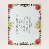 Scriptpsalm 9, Floral Legpuzzel (Verticaal)