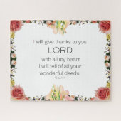 Scriptpsalm 9, Floral Legpuzzel (Horizontaal)