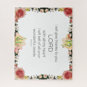 Scriptpsalm 9, Floral Legpuzzel (Verticaal)