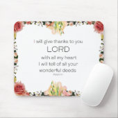 Scriptpsalm 9, Floral Muismat (Met muis)