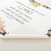 Scriptpsalm 9, Floral Sherpa Deken (3/4)