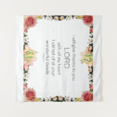 Scriptpsalm 9, Floral Wandkleed (Voorkant (horizontaal))