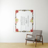 Scriptpsalm 9, Floral Wandkleed (In Situ (horizontaal))