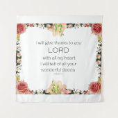 Scriptpsalm 9, Floral Wandkleed (Voorkant)