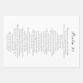 Scriptpsalmen zwart en wit, zwart en grafisch inpakpapier vel (Voorkant 3)