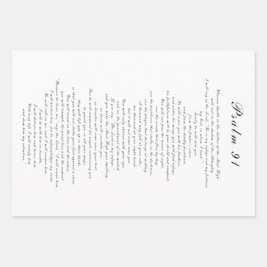 Scriptpsalmen zwart en wit, zwart en grafisch inpakpapier vel (Voorkant 3)