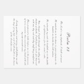 Scriptpsalmen zwart en wit, zwart en grafisch inpakpapier vel (Voorkant 2)