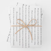 Scriptpsalmen zwart en wit, zwart en grafisch inpakpapier vel (In situ)