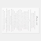 Scriptpsalmen zwart en wit, zwart en grafisch inpakpapier vel (Voorkant)