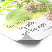 Scripts 2 Corinthians 5:7 Bijbelverse Rozen Poster (Hoek)