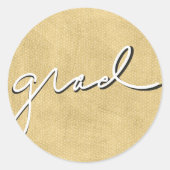 Scripts Afstudeerder Gold Ronde Sticker (Voorkant)