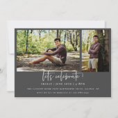 Scripts Afstuderen Arched Lijst 4 Foto-uitnodiging Aankondiging (Achterkant)