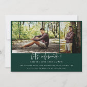 Scripts Afstuderen Arched Lijst 4 Foto-uitnodiging Aankondiging (Achterkant)