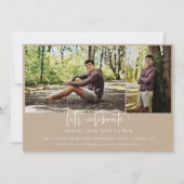 Scripts Afstuderen Arched Lijst 4 Foto-uitnodiging Aankondiging (Achterkant)