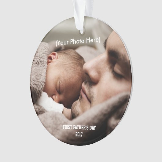 Scripts en foto's, eerste Vaderdag Ornament (voorkant)