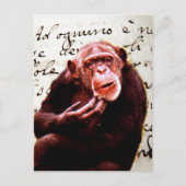  scripts grappig Chimpansee Briefkaart (Voorkant)