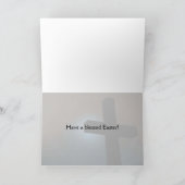 Scripts - Hij is Risen Cross Feestdagen Kaart (Binnen)