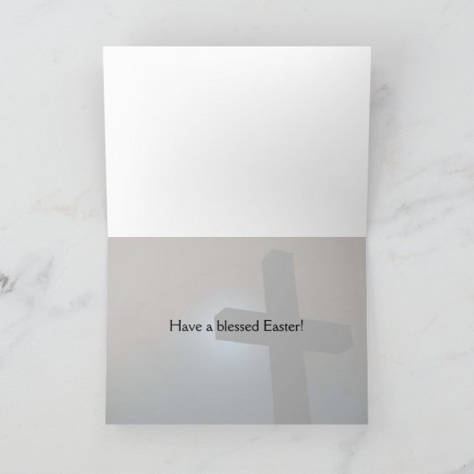 Scripts - Hij is Risen Cross Feestdagen Kaart (Binnen)