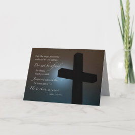 Scripts - Hij is Risen Cross Feestdagen Kaart