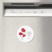 Scripts, Inspirerend, Citaat, Bloem, Papaver Magneet (Insitu (Vaatwasser))