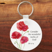 Scripts, Inspirerend, Citaat, Bloem, Papaver Sleutelhanger (Voorkant)