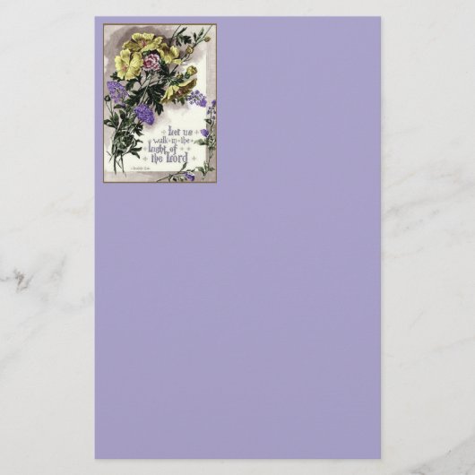 Scripts met bloemen briefpapier (Voorkant)