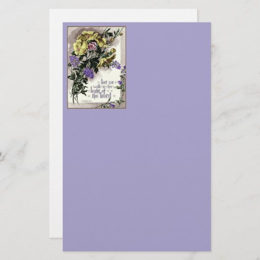 Scripts met bloemen briefpapier (Voorkant / Achterkant)