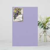 Scripts met bloemen briefpapier (Staand voorkant)