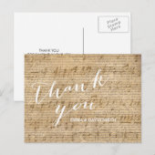  Scripts & Muziekblad Trouwbedankjes Briefkaart (Voorkant / Achterkant)