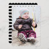 Scripts nieuwe jaarlijkse fotokaart feestdagenkaart (Voorkant / Achterkant)