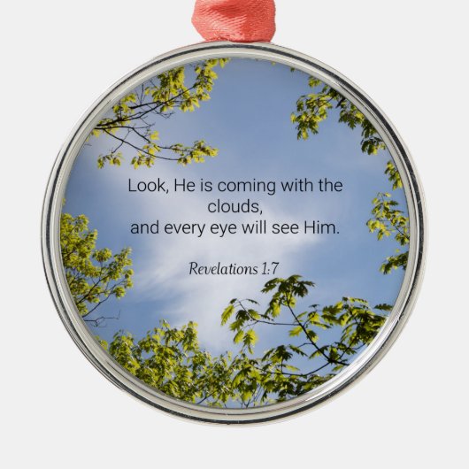 Scripts, onthullingen 1:7, metalen ornament (Voorkant)