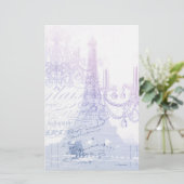 scripts paarse chandelier paris eiffel tower briefpapier (Staand voorkant)