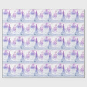 scripts paarse chandelier paris eiffel tower cadeaupapier (Vlak)