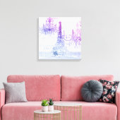 scripts paarse chandelier paris eiffel tower canvas afdruk (Insitu (Woonkamer))
