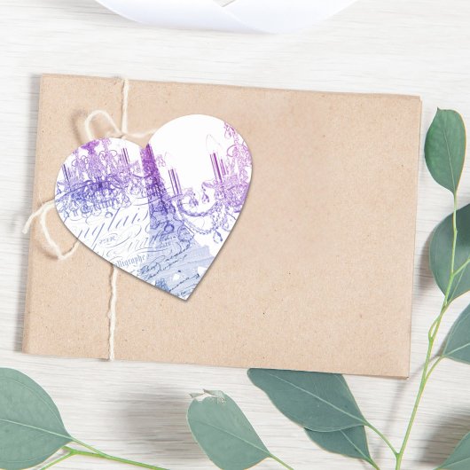 scripts paarse chandelier paris eiffel tower hart sticker