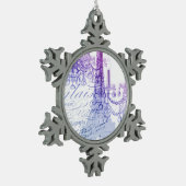 scripts paarse chandelier paris eiffel tower tin sneeuwvlok ornament (Links)