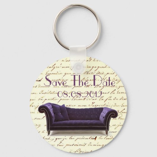 scripts paris chandelier bruiloft sleutelhanger (Voorkant)