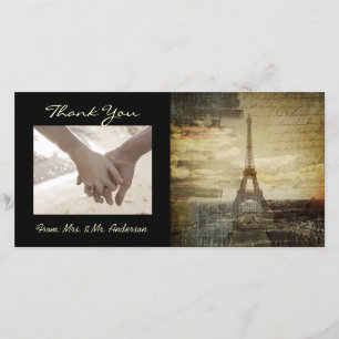  scripts Paris Eiffel Tower Wedding Bedankkaart