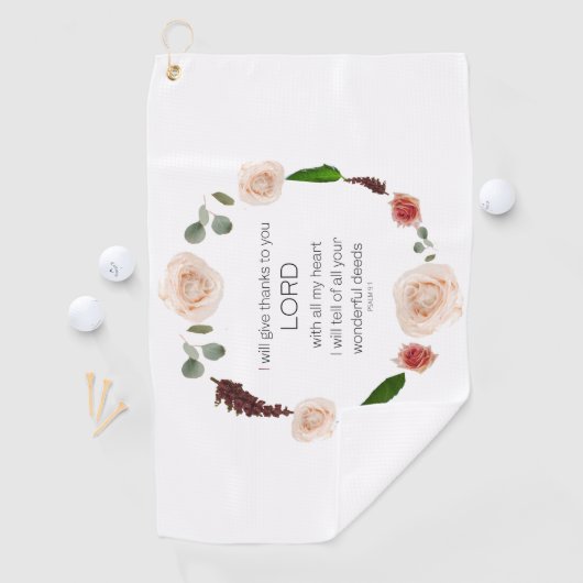 Scripts, Psalm 9, al uw wonderbaarlijke documenten Golfhanddoek (Insitu)