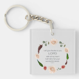 Scripts, Psalm 9, al uw wonderbaarlijke documenten Sleutelhanger