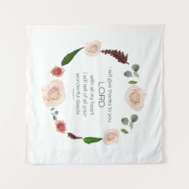 Scripts, Psalm 9, al uw wonderbaarlijke documenten Wandkleed