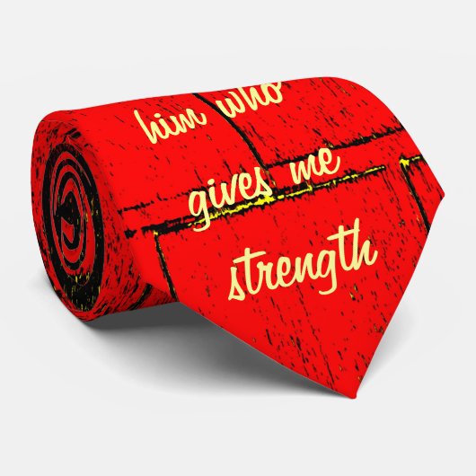 Scripts Red Brick Stropdas (Opgerold)