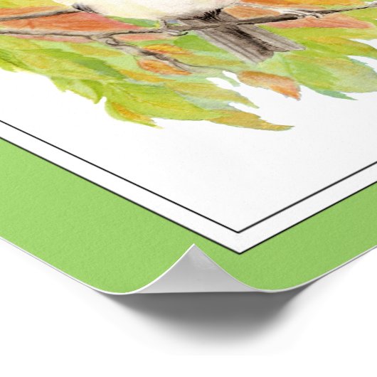 Scripts, Thanksgiving, herfst, Chickadee, Bird Poster (Hoek)