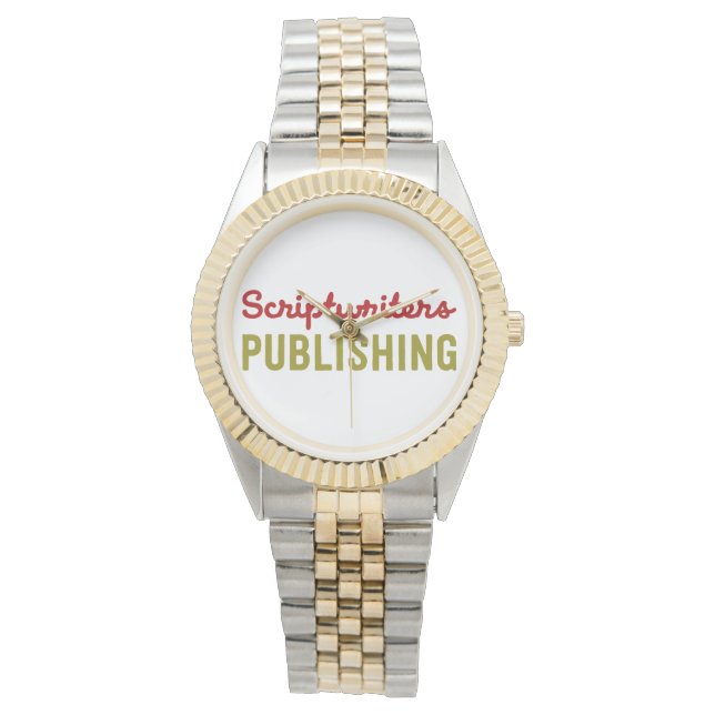 Scriptschrijvers publiceren Red/Gold Watch Horloge (Voorkant)