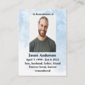 Scriptstaal in Clouds Memorial Visitekaartje (Achterkant)