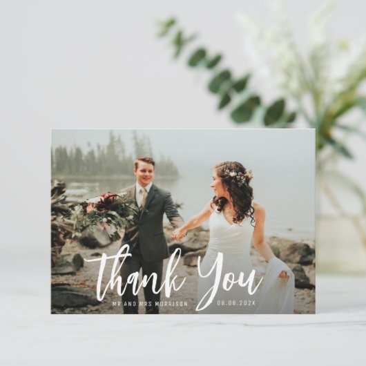 scripttekst bedankt voor je trouwfotokaart (Staand voorkant)